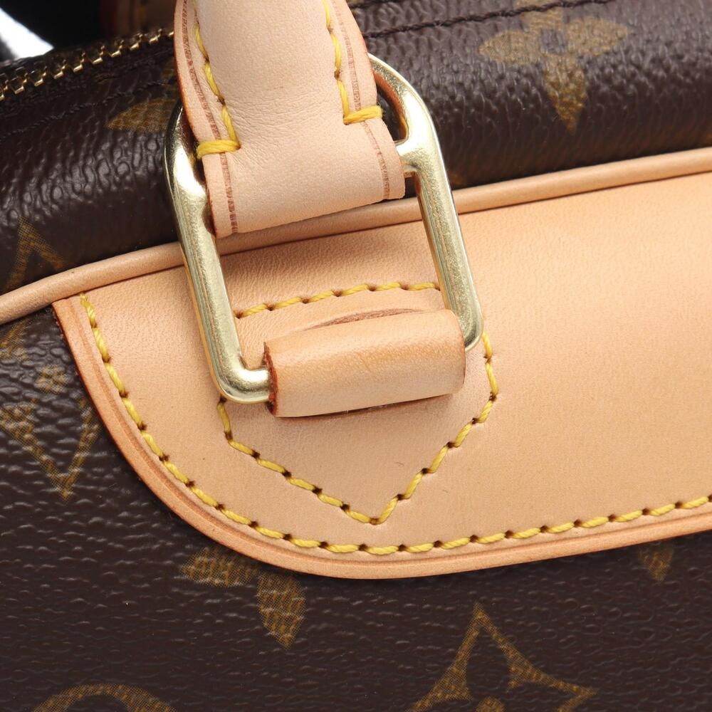 Louis Vuitton Monogram Brown Handbag Leather Canvas Trouville - Picture 5 of 8